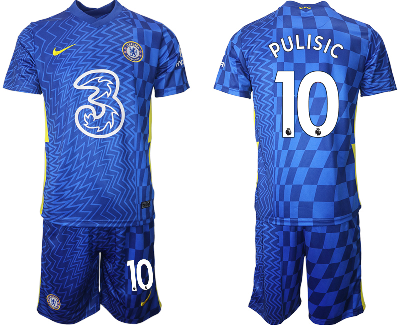Men 2021-2022 Club Chelsea FC home blue #10 Nike Soccer Jerseys